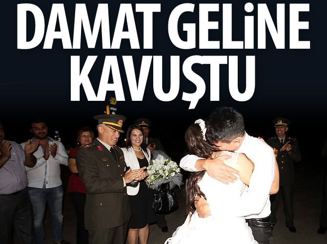 Düğününe katılamayan uzman çavuş muradına erdi