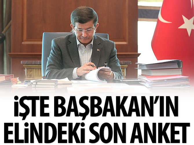 İşte Davutoğlu'nun elindeki son anket