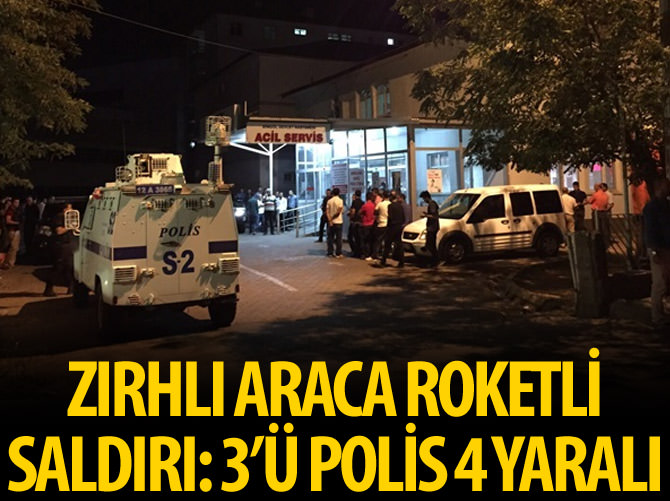 Bingöl’de zırhlı araca roketli saldırı: 3’ü polis 4 yaralı