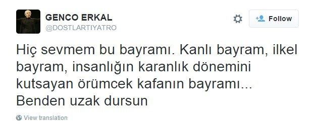 Genco Erkal'dan 'nefret dolu' bayram mesajı - 1