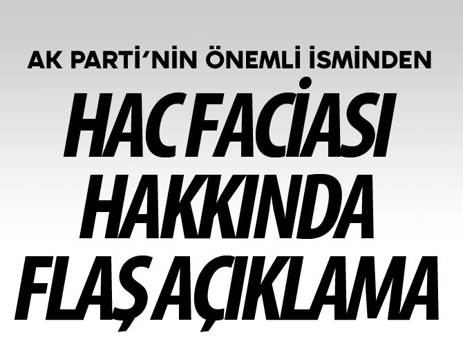 AK Partili Şahin: Hac organizasyonunu Türkiye'ye versinler