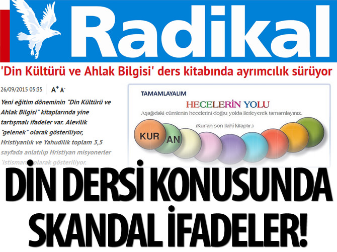Doğan medyasından din dersi konusunda skandal ifadeler!