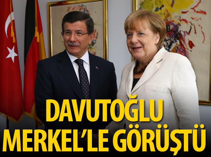 Başbakan Davutoğlu Merkel'le görüştü