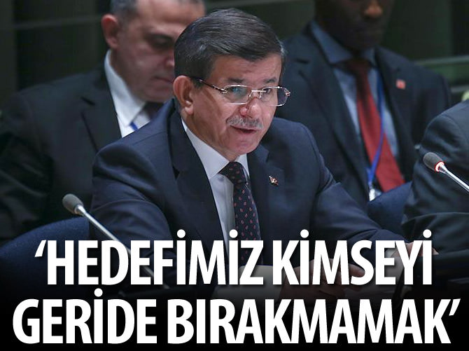 Başbakan Davutoğlu BM Kalkınma Zirvesi'nde