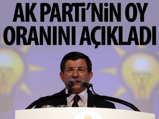 Başbakan, AK Parti'nin son oy oranını açıkladı