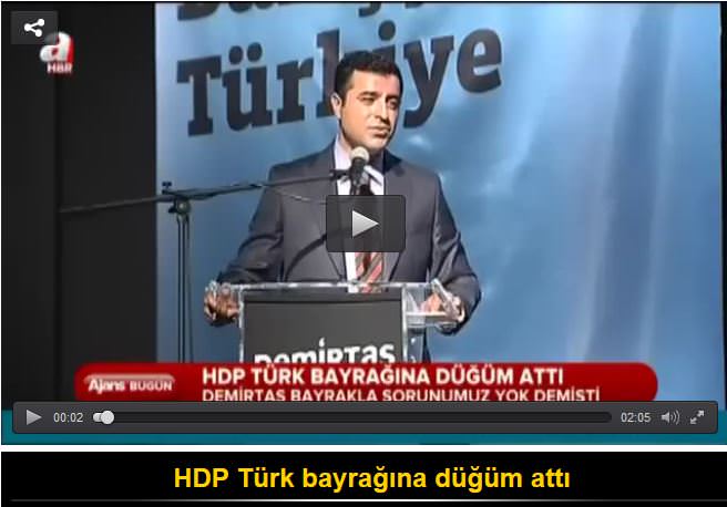 HDP Eş Genel Başkanı Selahattin Demirtaş’ın Hamburg'da konuştuğu salonda Türk bayrağı varmış!
