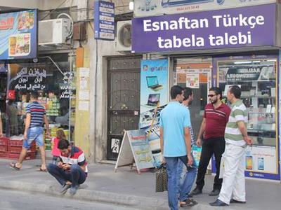 Mezitli esnafından Türkçe tabela talebi