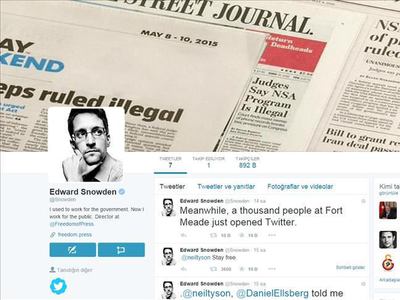 Snowden Twitter'da saatler içinde 900 bin takipçiye ulaştı