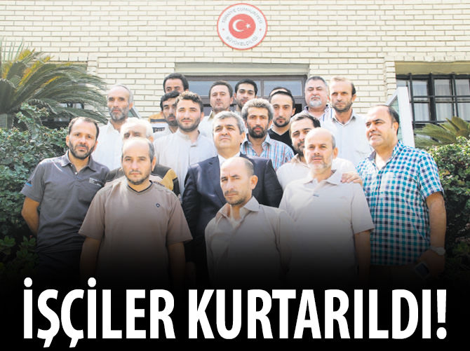 İşçiler kurtarıldı