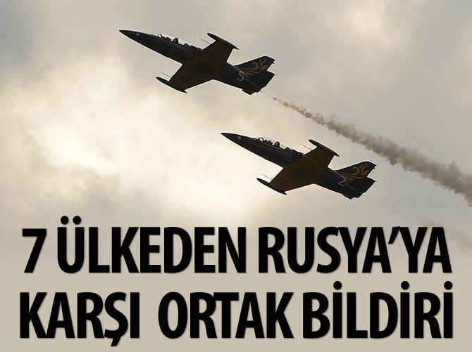 Rusya'ya karşı 7 ülkeden ortak bildiri