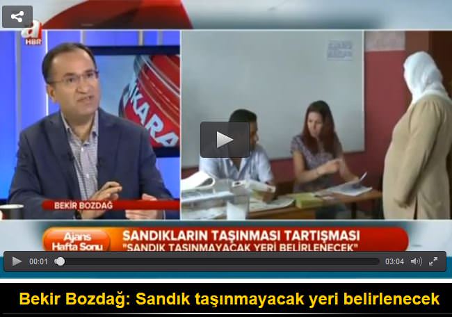 Bekir Bozdağ: Sandık taşınmayacak yeri belirlenecek