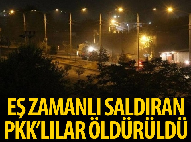 Eş zamanlı saldıran PKK'lılar öldürüldü