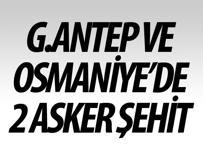 Gaziantep ve Osmaniye'de 2 asker şehit oldu