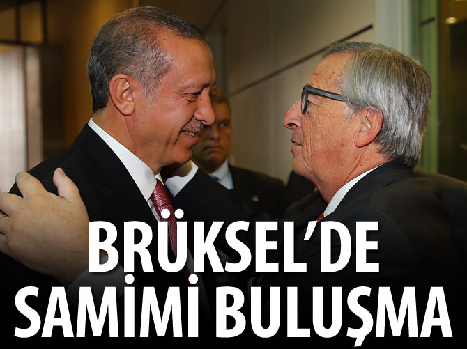 Brüksel'de samimi Erdoğan-Juncker buluşması
