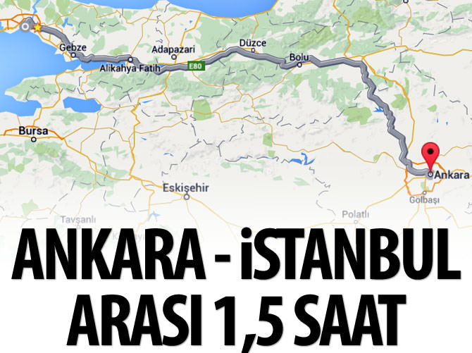 Ankara-İstanbul arası 1.5 saate inecek