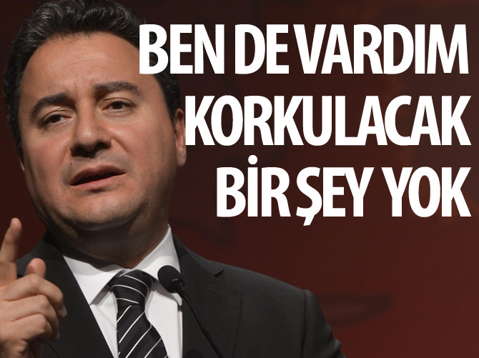 Babacan: Ben de vardım korkulacak bir şey yok!