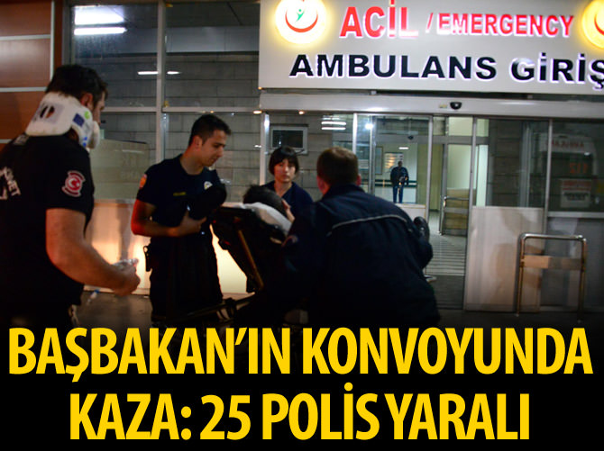 Başbakan konvoyundaki araç kaza yaptı: 25 yaralı