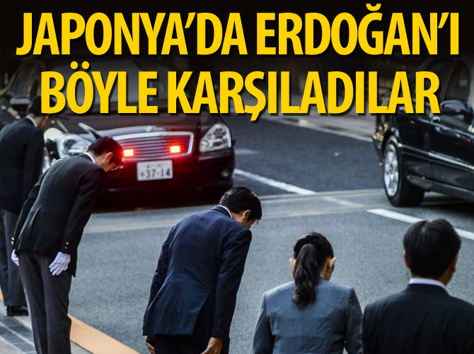 Erdoğan'ı Japonya'da böyle karşıladılar