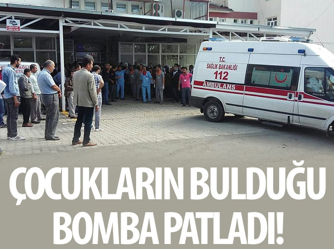 Çocukların bulduğu bomba patladı