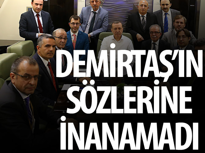 Demirtaş'ın sözlerine Erdoğan inanamadı!