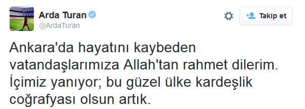 Arda Turan'dan anlamlı tweet! - 1
