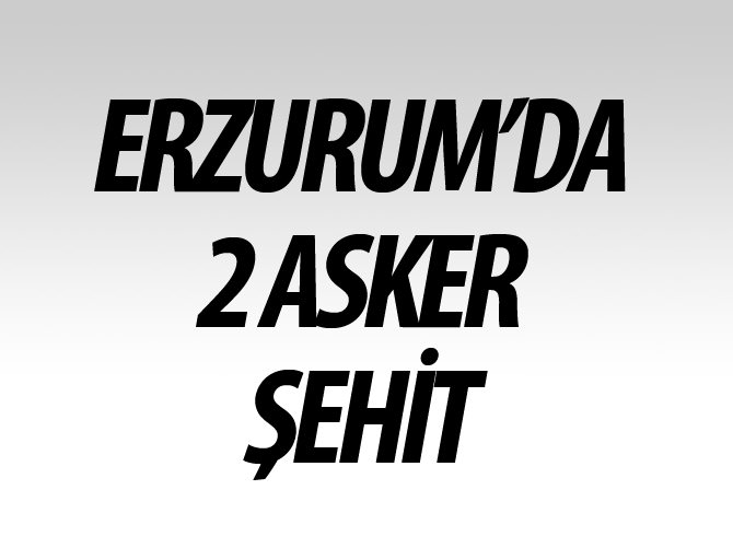 Erzurum'dan acı haber: 2 asker şehit