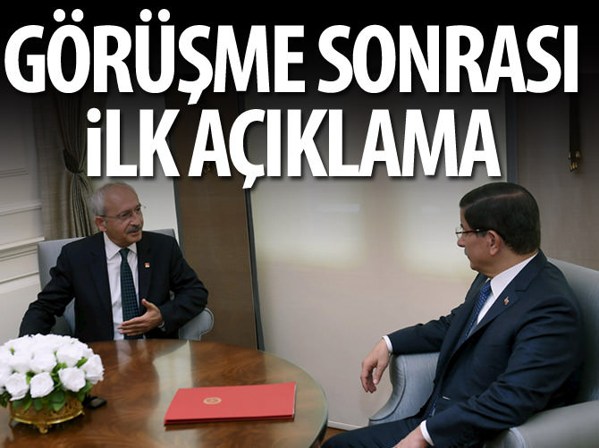 Görüşme sonrası ilk açıklama