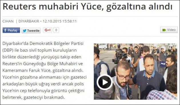 Cihan, Reuters muhabirini 'gözaltına' aldırdı - 1