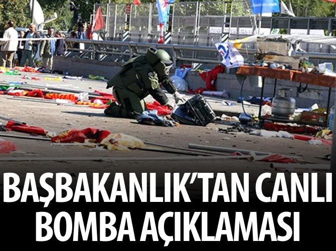 Başbakanlık'tan 'canlı bomba' açıklaması