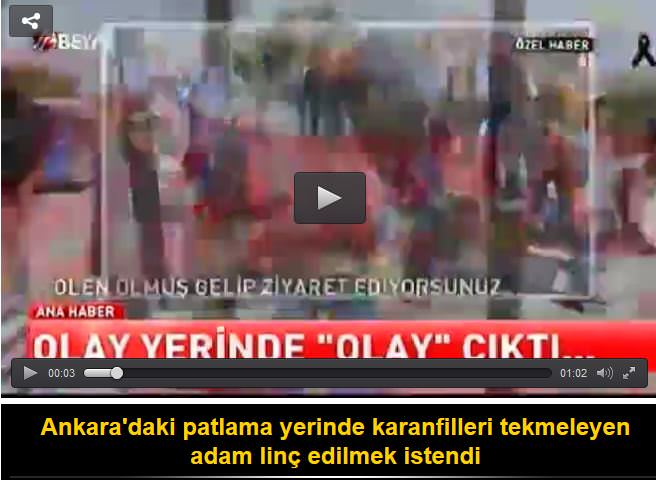 Ankara’daki patlama yerinde karanfilleri tekmeleyen adam linç edilmek istendi