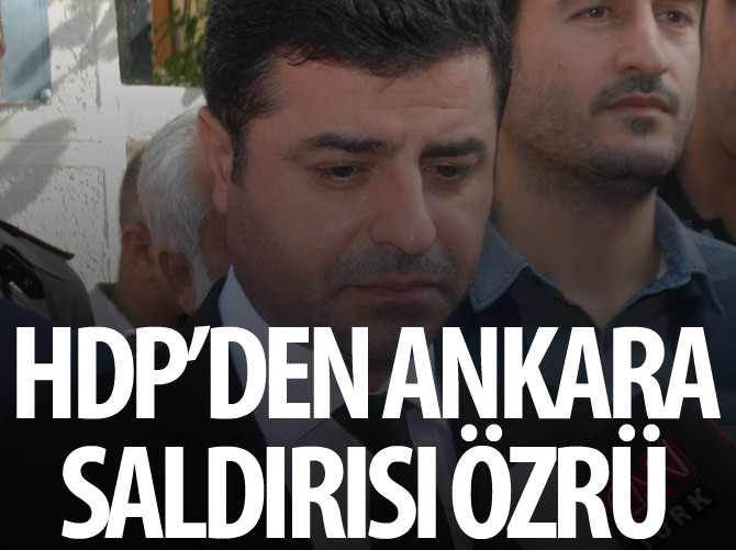 HDP'den Ankara saldırısı özrü