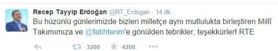 Cumhurbaşkanı, sosyal medyada Milli Takım'ı kutladı - 1