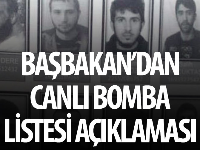 Davutoğlu'ndan "canlı bomba listesi" açıklaması