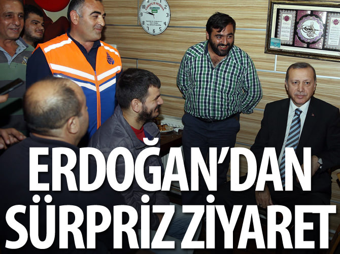 Cumhurbaşkanı Erdoğan'dan taksicilere ziyaret