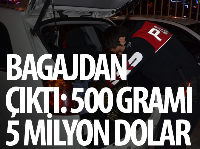 Bagajdan çıktı: 500 gramı 5 milyon dolar