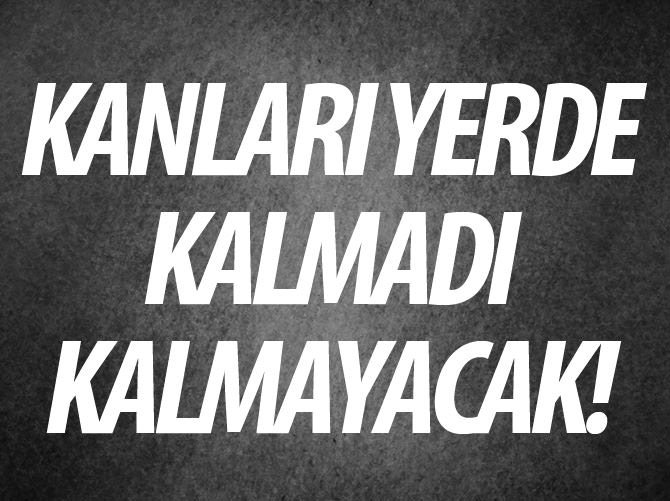Onların kanları yerde kalmadı, kalmayacak