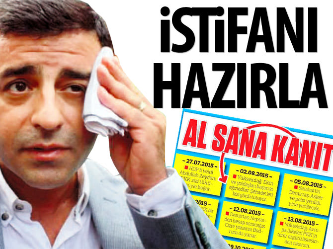 İstifanı hazırla Demirtaş