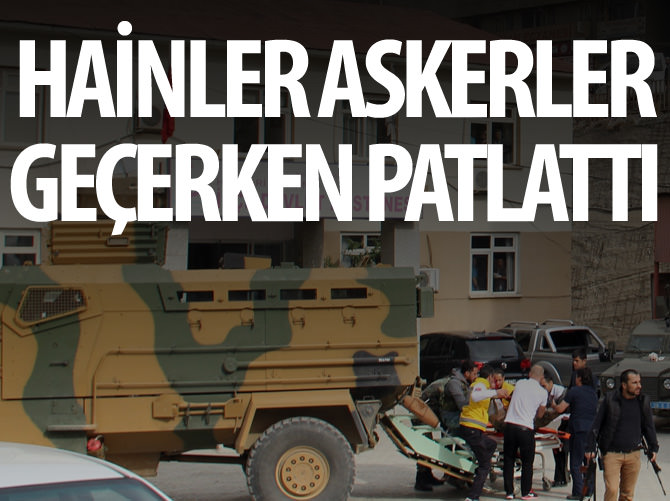 Hainler askerler geçerken patlattı