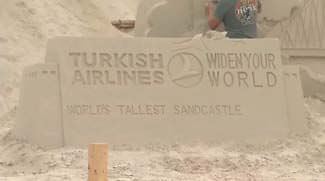 THY'den dünyanın en büyük kumdan kalesi - 1