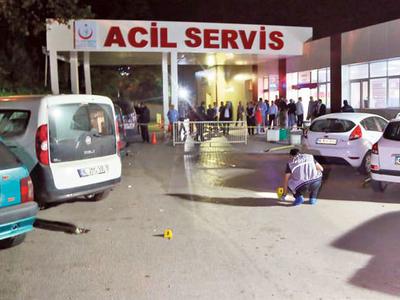 Hastane önünde kıskançlık dehşeti