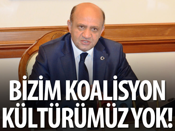 Kim ne derse desin bizim koalisyon kültürümüz yok