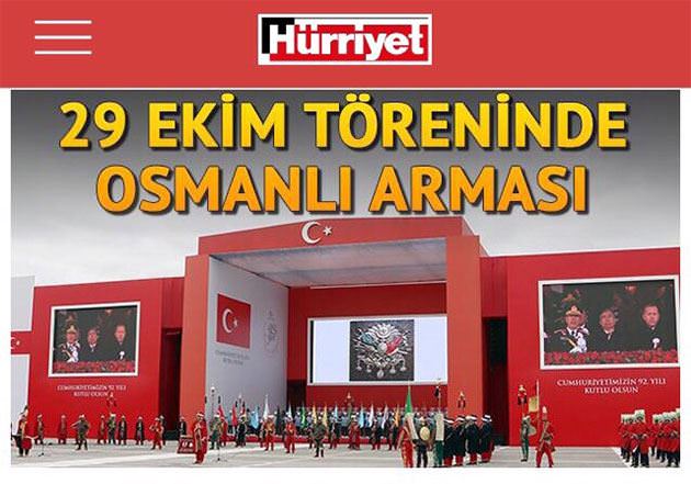 Osmanlı arması Hürriyet'i çıldırttı