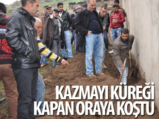Köye düşen havan topu mermisini kazma kürekle aradılar