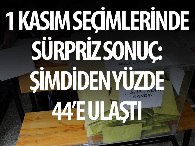 1 Kasım seçimlerinde sürpriz rakam: Şimdiden yüzde 44'e ulaştı