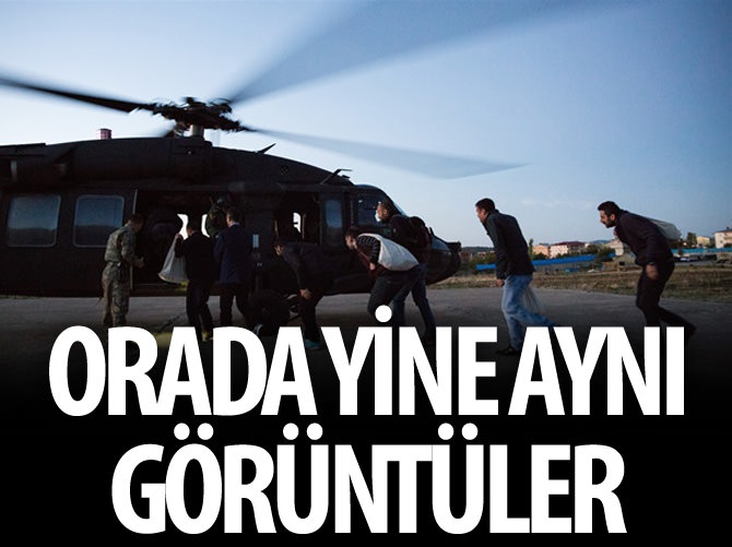 Oy pusulaları askeri helikopterle taşındı