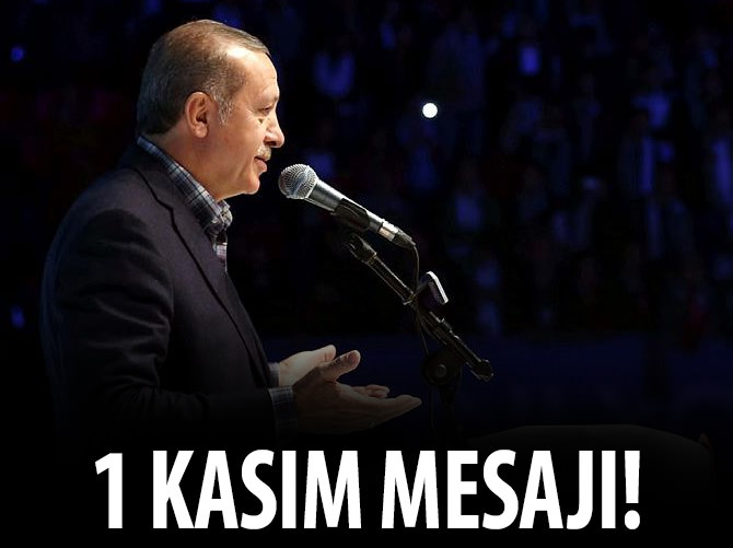 Erdoğan'dan 1 Kasım mesajı!