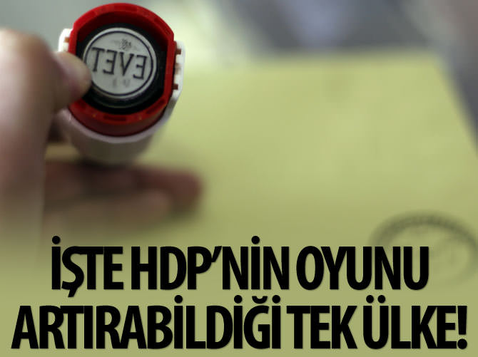 HDP'nin oyunu artırabildiği tek ülke