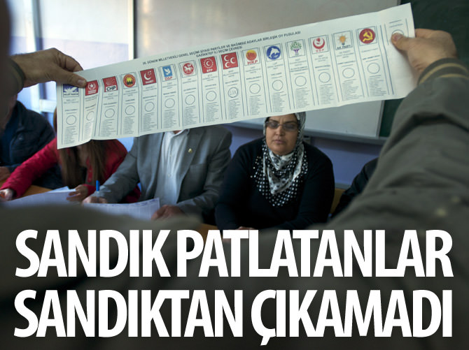 Sandık patlatanlar sandıktan çıkamadı