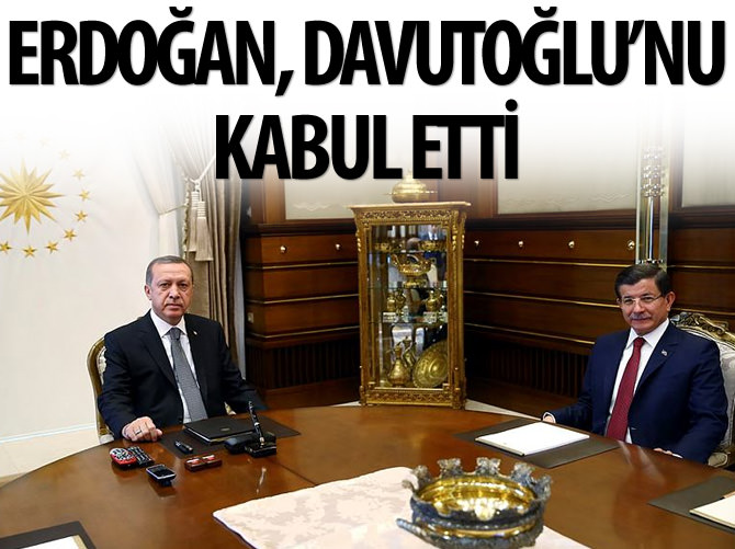 Cumhurbaşkanı Erdoğan, Başbakan Davutoğlu'nu kabul etti