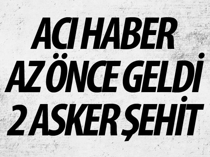 Yüksekova'da 2 asker şehit!